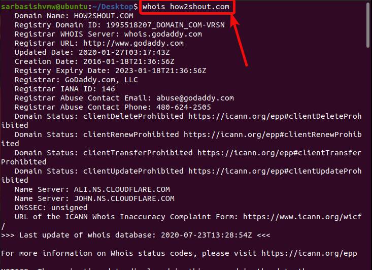 Whois on Linux 20
