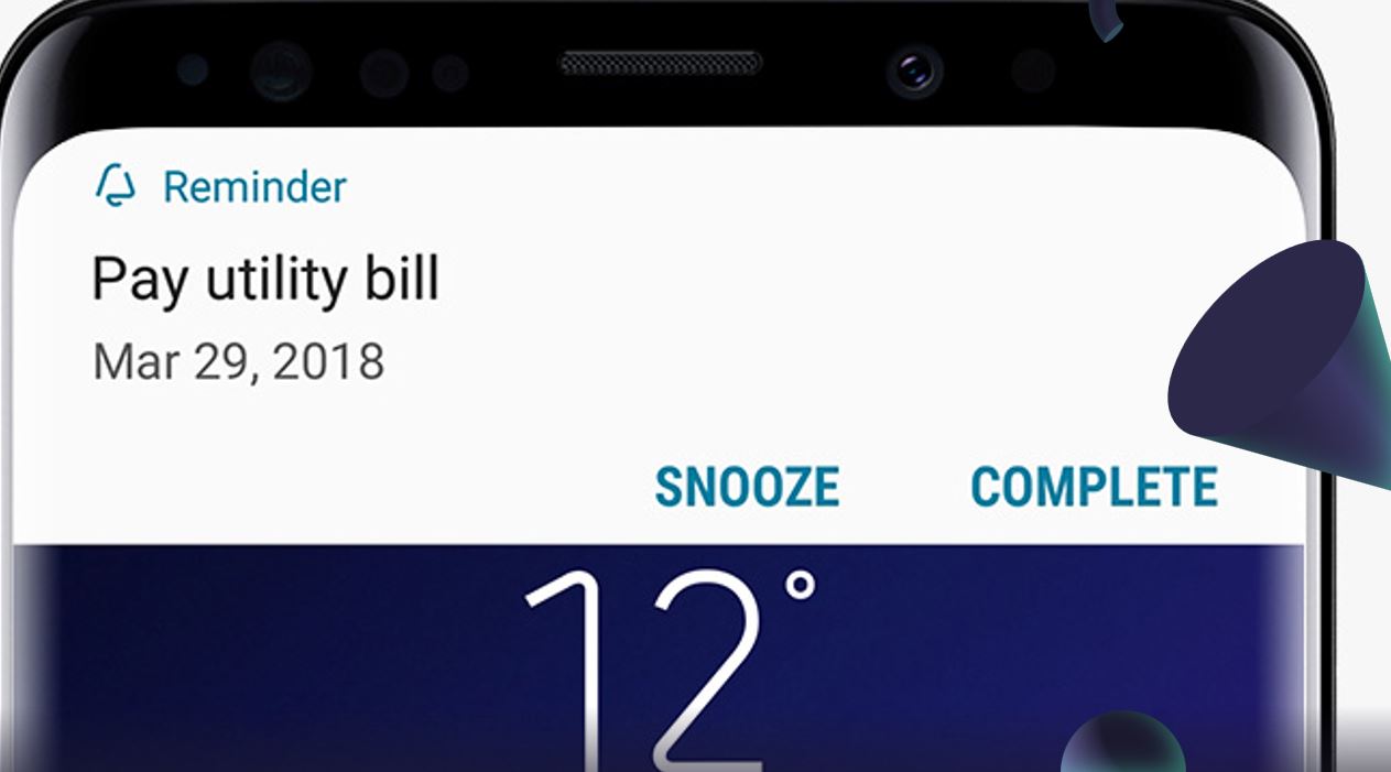 set periodic reminders on a Samsung handset