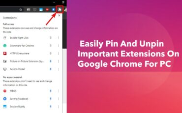 Easily pin and unpin important extensions on Google Chrome for PC min