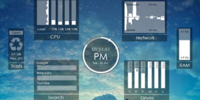 Rainmeter CPU and Tempreature monitor windows 10 min