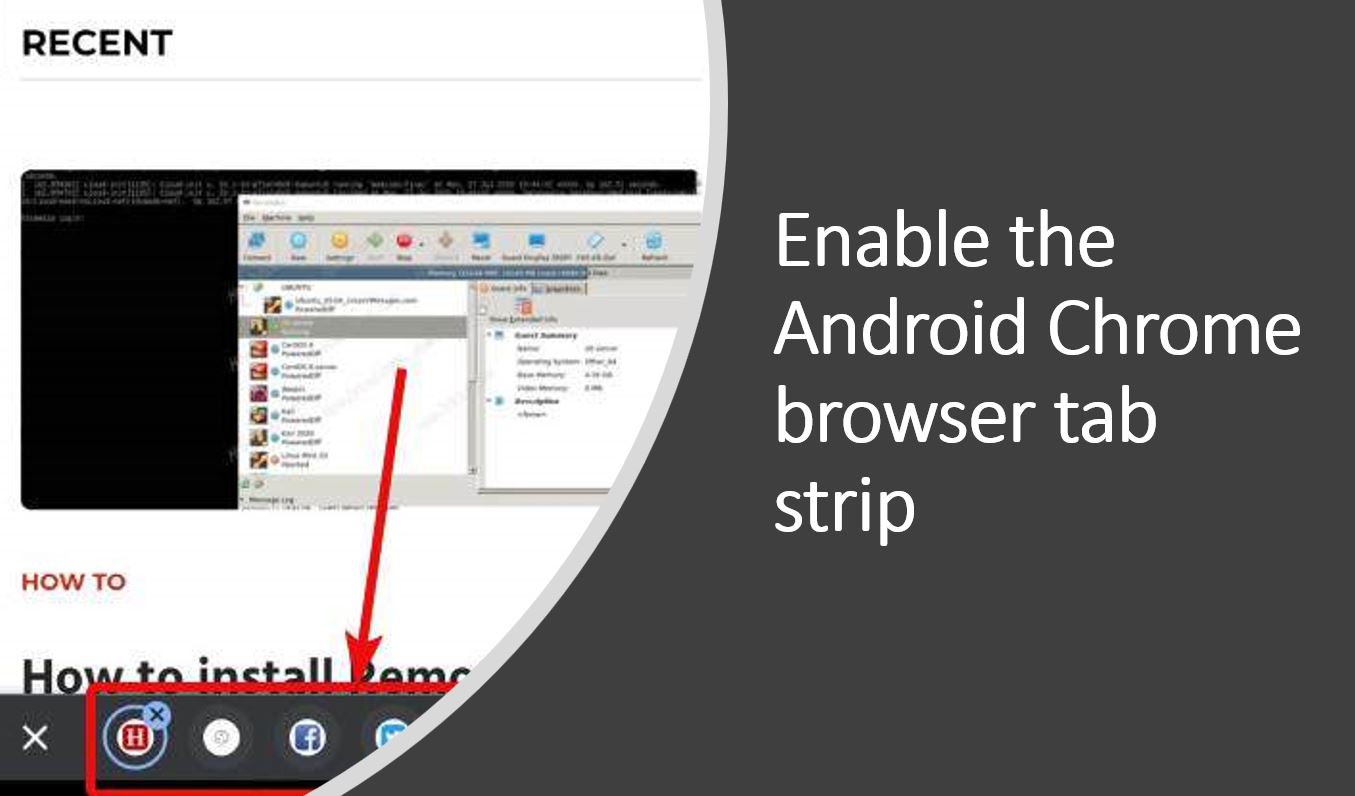 Steps to Enable Android Chrome browser tab strip
