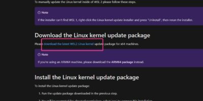 Update WSL Linux kernel
