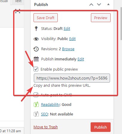 Share Wordpress Draft post with some specific user
