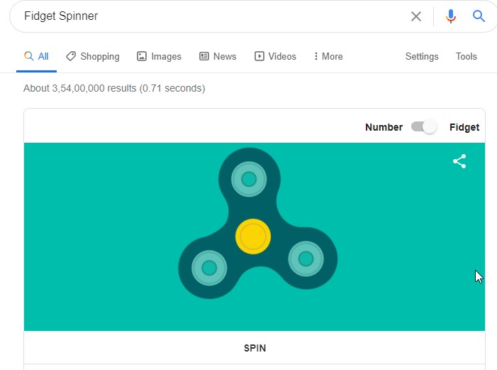 Google Fidget Spinner Easter eggs game