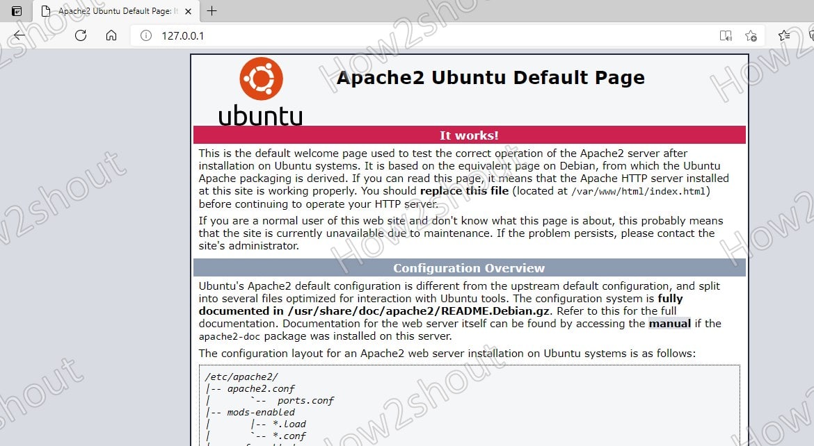 Check Apache service on WSL Windows 10 min
