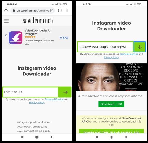 How to Download Instagram Videos or Photos using Browser on Android