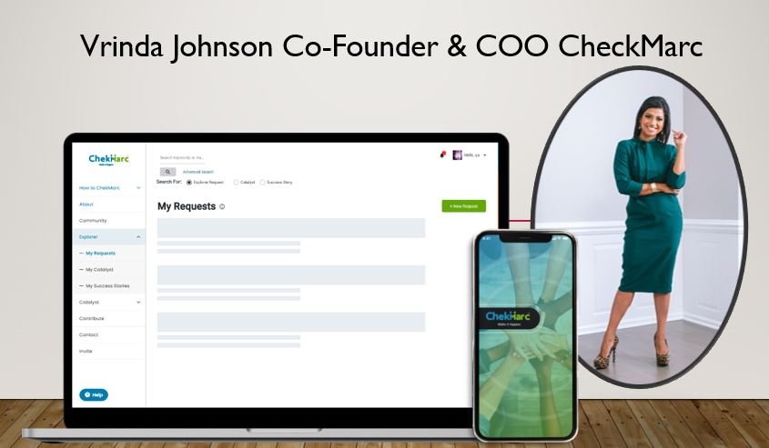 Vrinda Johnson Co Founder COO CheckMarc social platfrom interview