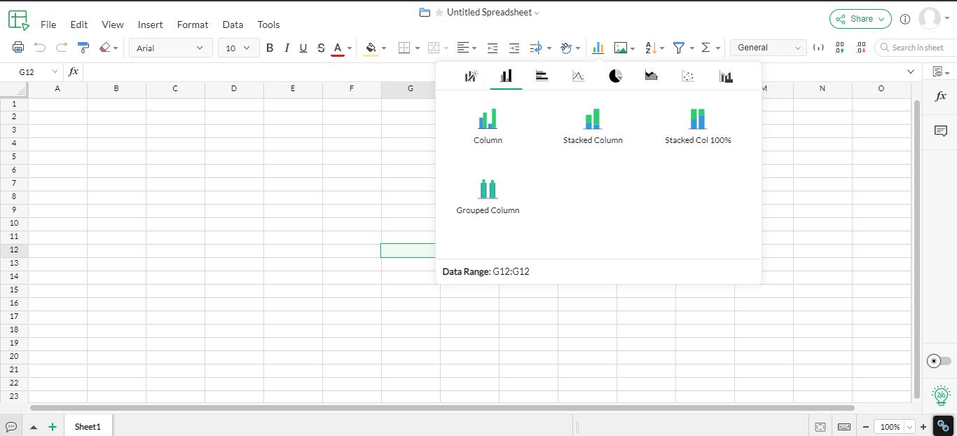 Zoho Sheets Excel online Alternative min