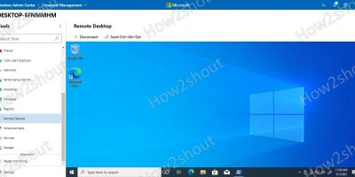 Remote Desktop using Windows Admin Center