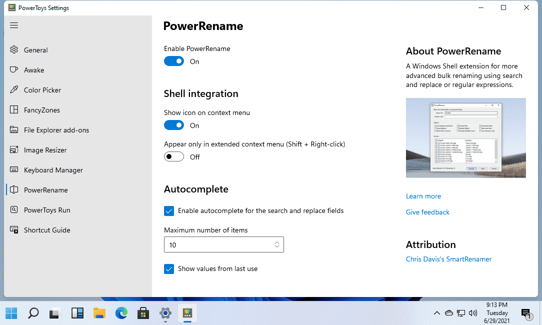 Power Rename Windows 10