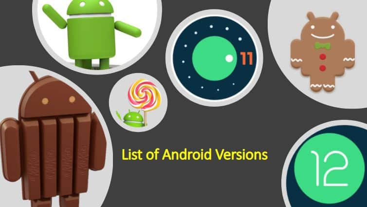 List of Android verisons 2021 min