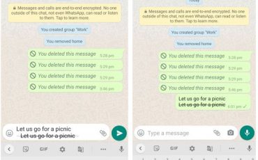 StrikeThrough the WhatsApp chat Text min