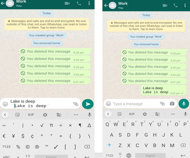 Use MonoSpace font style in WhatsApp Text min