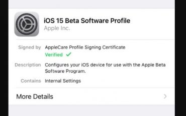 iOS 15 Software Beta profile install min