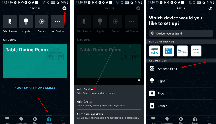 Add Echo Dot 4 to Alexa App