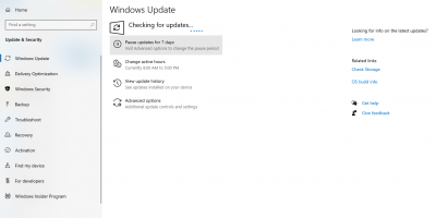 Pause Update in Windows 10