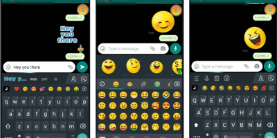 Send creative Emojis and text on WhatsApp min