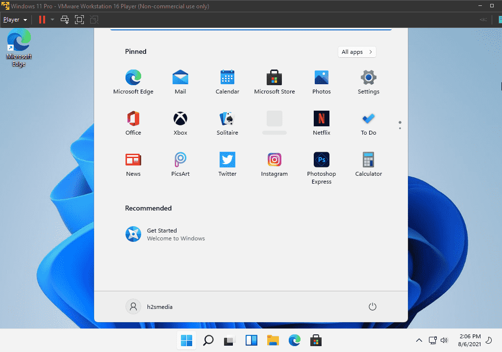 Windows 11 virtual machine installation on Vmware Workstation Player