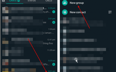 Create new WhatsApp group using settings