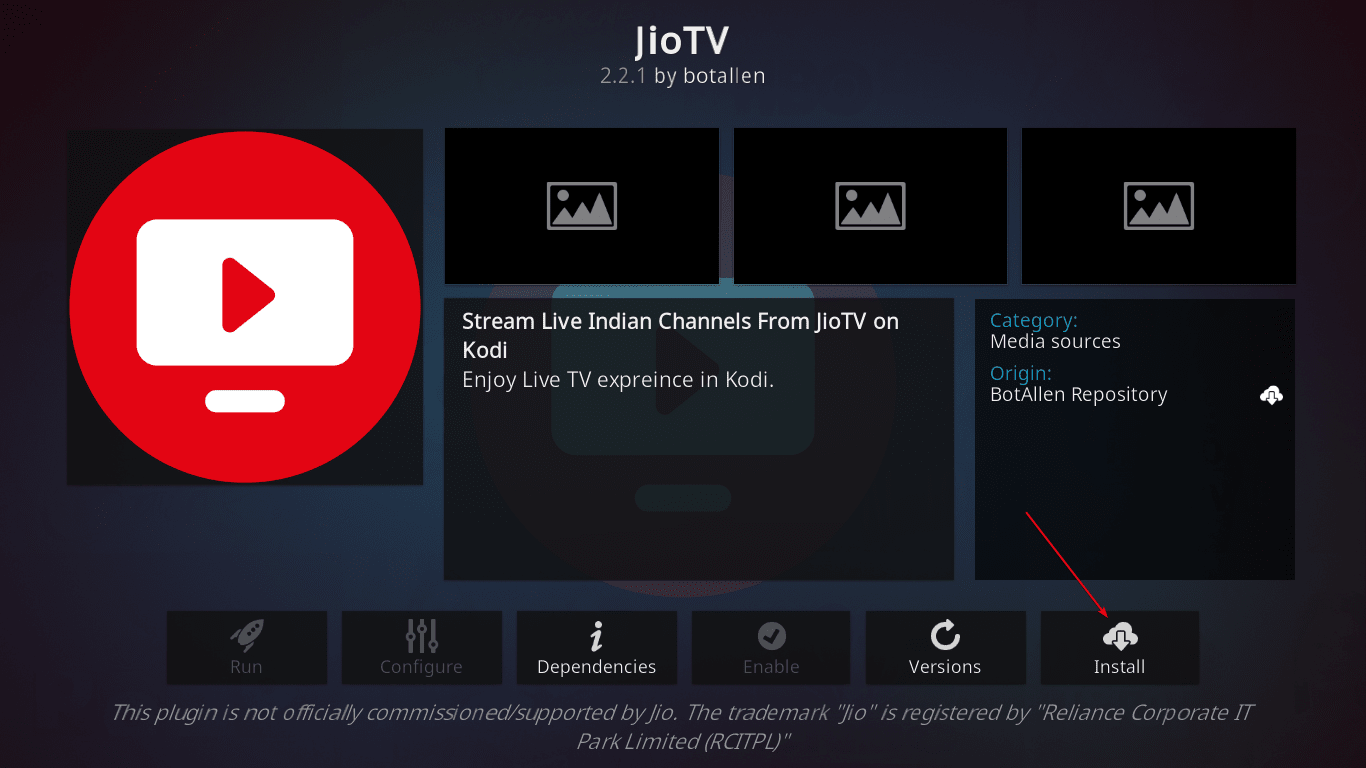 Install Add on Jio TV on PC or laptop