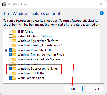 Enable WSL on Windows 11