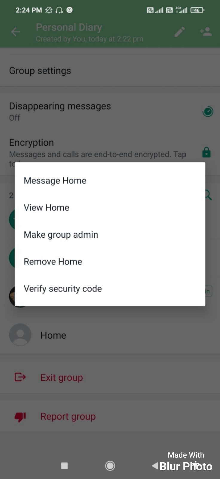 Remove Group User from WhatsApp