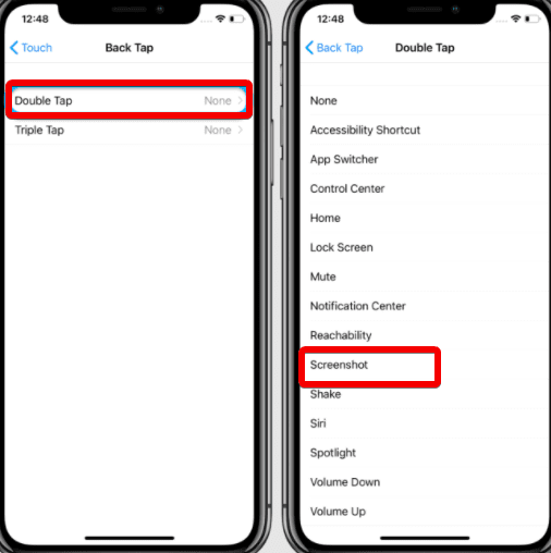 Double Tap to take Screenshot in iPhone