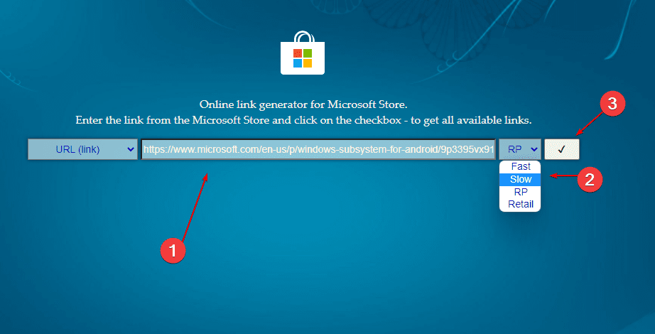 Online Link Generator for Microsoft Store