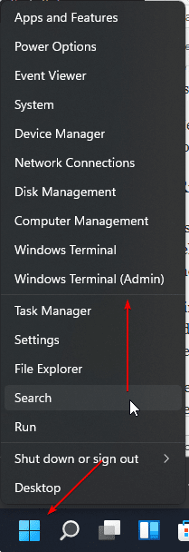 RUn Windows 11 Terminal Admin