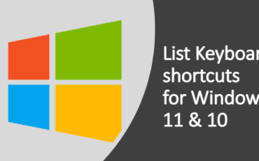 List of Common keyboard Shortcuts for Windows 11