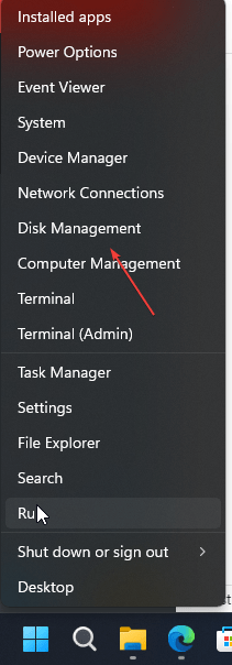 Open Disk management
