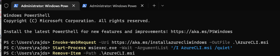 Command to check the AzureCLI version