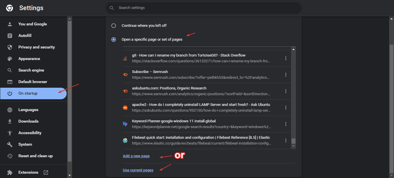 Open multiple tabs on the Chrome home page