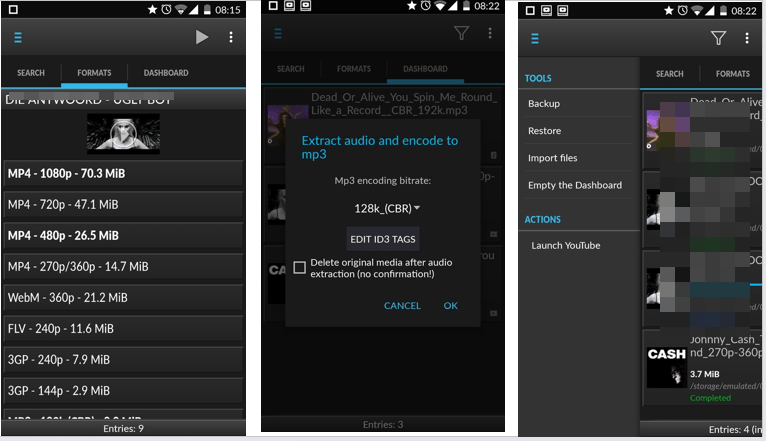Dentex YouTube Downloader for Android
