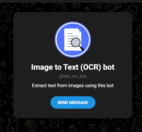OCR from image to text bot