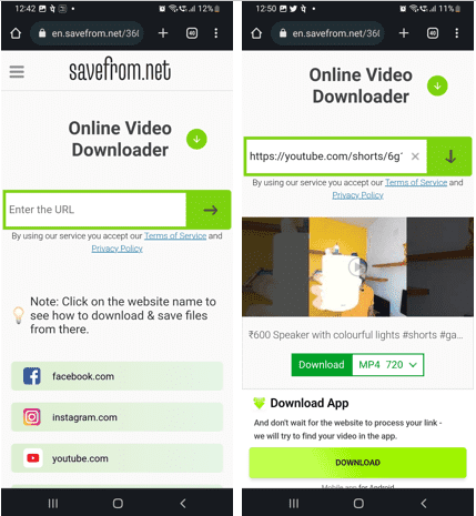 savefrom Online App