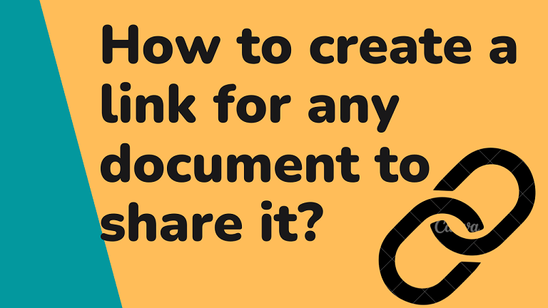 create a link for any document to share it