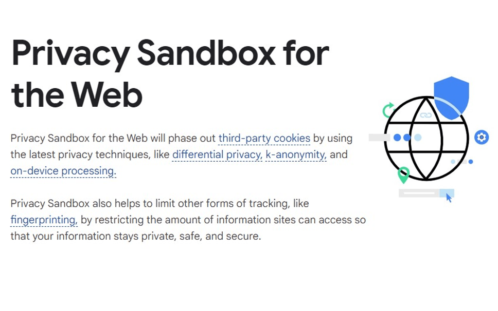 Google to display only interest based ads using a privacy sandbox
